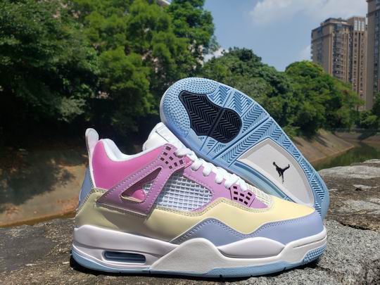 (image for) AIR JORDAN 4 Retro Beige Blue Purple Men's Shoes-18